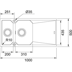 Кухонная раковина Franke Fxg 661 114.0528.780, графит