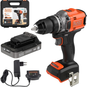 Аккумуляторная дрель-шуруповерт BLACK+DECKER BLD682D1XK-QW
