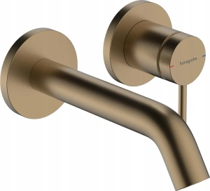 Смеситель для раковины Hansgrohe Tecturis S 73350140, шлифованная бронза