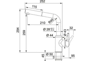 Кухонный кран Franke Maris Slim FS 115.0728.384, хром
