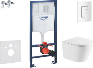 Комплект инсталляции Grohe Rapid SL Nefia + сиденье Softclose + кнопка Skate Cosmopolitan