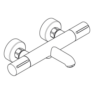 Смеситель для ванны Hansgrohe Ecostat 13347670, матовый черный