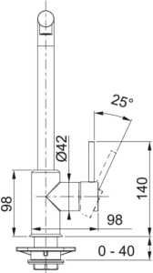 Кухонный кран Franke Sirius L Side pull-out 115.0668.279, хром/оникс