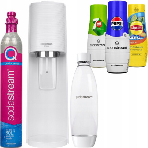 Сатуратор Sodastream Terra, белый, с 3 сиропами Pepsi Mirinda