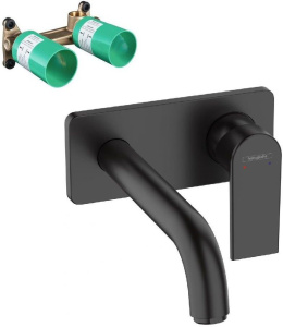 Смеситель для раковины Hansgrohe Vernis Shape 71578670+13622180, матовый черный