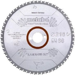 Циркулярный диск Metabo Laminat HW/CT 2162.4/1.830 Z60 Fz/Tz 628442000