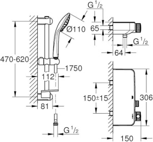 Смеситель для душа Hansgrohe Axor Citterio 34720000 хром