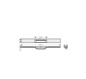 Внешний сливной элемент Hansgrohe Raindrain Flex настенный 80см 56051670, матовый черный
