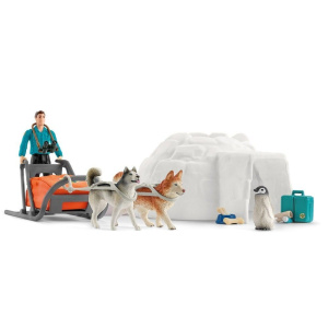Игровой набор Schleich Антарктическая экспедиция с хаски, Шляйх 42624 Wild Life