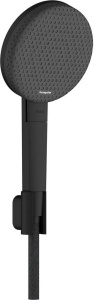 Душевой набор Hansgrohe Raindance Alive с душевым шлангом Designflex и настенным кронштейном 24611670 черный