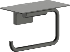 Держатель туалетной бумаги Hansgrohe AddStoris S полкой 41789340, черный хром
