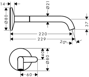 Смеситель для раковины Hansgrohe Axor One Select 48112000, хром