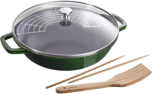 Чугунный вок Staub Ø 30 см, зелёный 40511-465-0