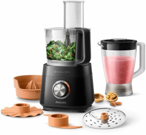 Кухонный комбайн Philips Daily Collection HR7510/10, с 29 функциями, черный