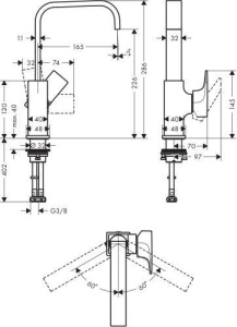 Смеситель для раковины Hansgrohe 230 Metropol 32511000, хром