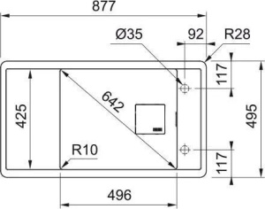 Кухонная раковина Franke Fresno FSG 611-88 114.0633.153, матовый черный