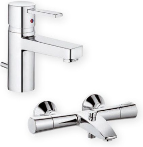 Комплект смесителей Kludi Zenta 382500575+351010538, хром
