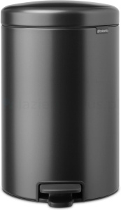Мусорное ведро с педалью Brabantia NewIcon 233500, чёрно-серое