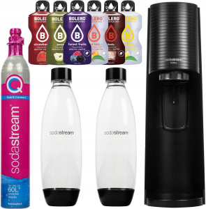 Сатуратор Sodastream Terra Black, черный, 2 бутылки