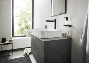 Смеситель для умывальника Hansgrohe Finoris 76070670, черный матовый