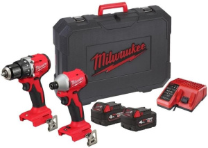 Набор аккумуляторных инструментов Milwaukee M18 BLCPP2A-402C 4933492827 2х4,0 Ач в кейсе с АКБ и ЗУ