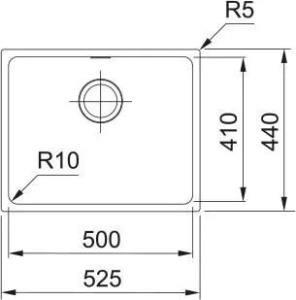 Кухонная раковина Franke Sirius SID 110-50 125.0501.044, каменный серый