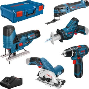 Набор электроинструментов Bosch GSR 12V-15 и GKS 12V-26 и GSA 12V-14 и GST 12V-70 и GOP 12V-28 и GLI 12V-80 0615A0017C