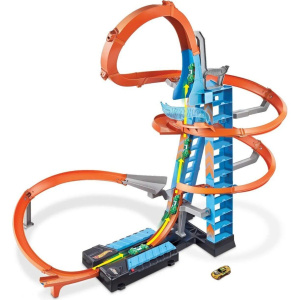 Трек Hot Wheels Sky Crash Tower GJM76/GWT39, голубой