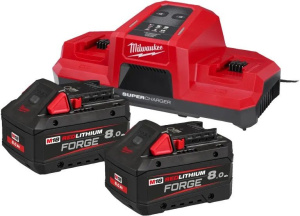 Комплект аккумуляторов и зарядного устройства Milwaukee M18 FORGENRG-802DBSC 4933498616 2х8,0 Ач с АКБ и ЗУ