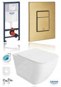 Комплект для скрытого монтажа унитаза Grohe FRAME + RIM SILENT OMNIRES WC BOWL + покрытие