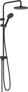Душевой гарнитур с батареей Hansgrohe Vernis Blend 1jet Reno EcoSmart 26099670, черный матовый