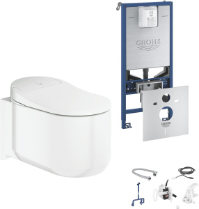 Инсталляция с унитазом-биде Grohe Sensia Arena 39354SH1+39598000+46944001, белый