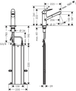 Кухонный смеситель Hansgrohe (71829800)