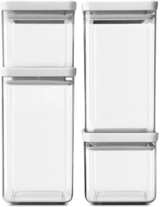 Набор прямоугольных контейнеров, 4 шт, светло-серый 122569 Brabantia