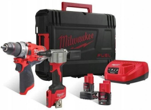 Набор аккумуляторных инструментов Milwaukee M12 FPP2S-422X + 1х4,0 Ач 1х2,0 Ач в кейсе HD Box с АКБ и ЗУ