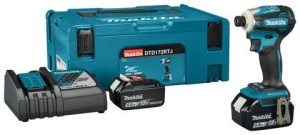 Ударный гайковёрт Makita DTD156RTJ 18V LXT с АКБ 2x5,0 Ah и ЗУ
