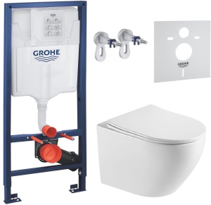 Скрытый комплект унитаза SET, каркас Grohe + унитаз TORNADO IMPRESE