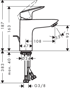 Смеситель Hansgrohe Logis 71171000, хром