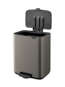 Мусорное ведро с педалью Brabantia Bo 238062 12л, платина