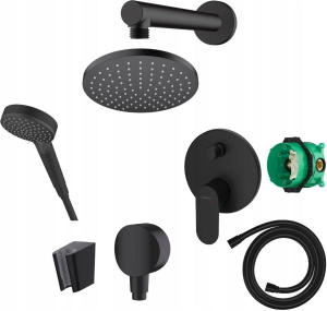 Душевой гарнитур Hansgrohe Vernis Blend 88002150, скрытый монтаж, чёрный матовый, скрытого монтажа