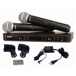 Радиосистема Shure BLX288E/SM58-M17, комплектация: ручной передатчик, приемник, микрофонный капсюль, черный