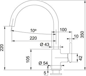 Кухонный кран Franke Lina XL 115.0626.024, белый полярный