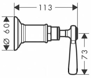 Скрытый запорный клапан Hansgrohe Axor Montreux 16872000, хром