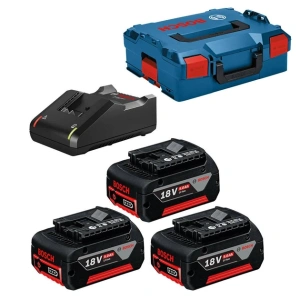 Стартовый набор 3 аккумулятора + зарядное устройство + кейс Bosch 3xGBA 18V 5.0Ah + GAL 18V-40 + L-BOXX 136 Professional 0615990L3T
