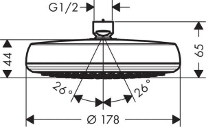 Верхний душ Hansgrohe Crometta 160 1jet 26577000 хром