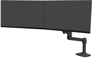 Настольный кронштейн для двух мониторов Ergotron LX Desk Dual Direct Arm (45-489-224) чёрный