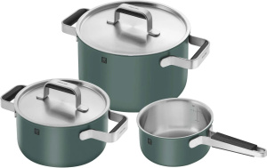 Набор из 3 кастрюль с крышками Zwilling Pure Green 1028857