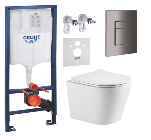 Комплект инсталляции Grohe унитаз Imprese Jess Tornado + кнопка смыва