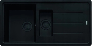 Кухонная раковина Franke Basis BFG 651-97 114.0693.554, матовый черный / черный слив