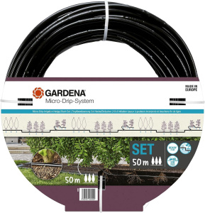 Комплект для микрокапельного полива Gardena для живых изгородей/кустов, 50м, (13501-20)